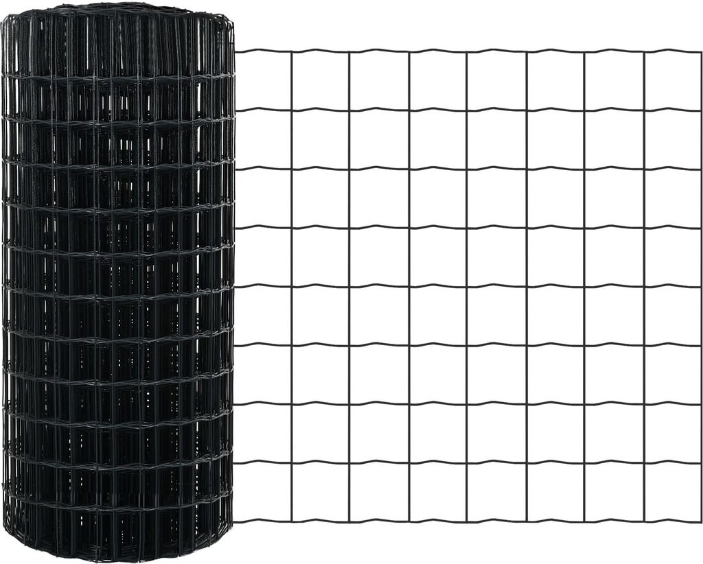 Möbel Euro-Zaun mit 22 U-Posten Grau 0,4x50 m Stahl - Zaunzubehör 3336127