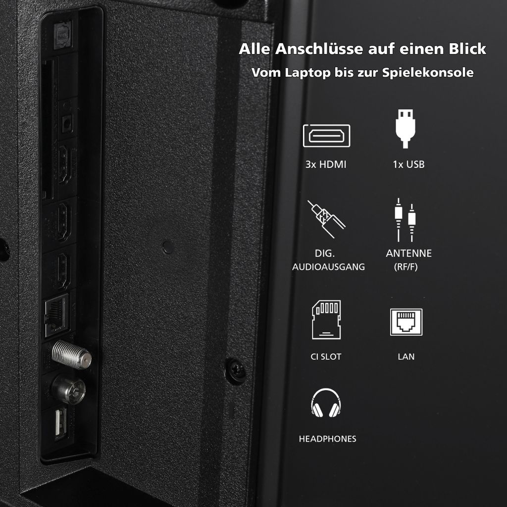 JVC 55 Zoll Fernseher Smart TV (4K UHD, HDR Dolby Vision, Produktbild 4