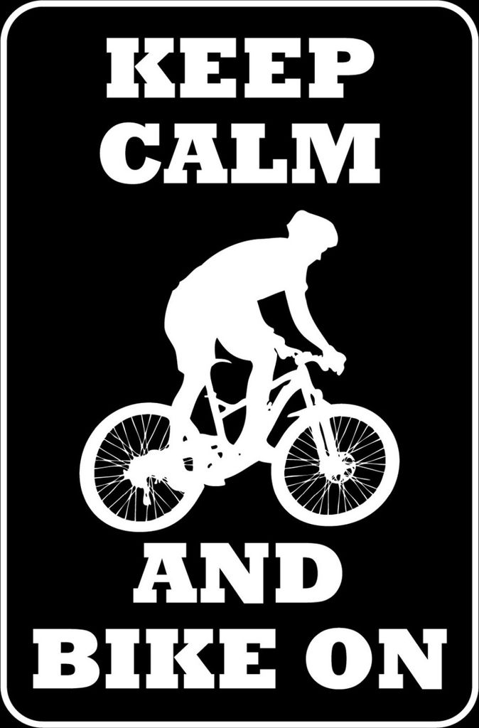 vianmo Holzschild 18x12 cm Keep Calm and Bike on