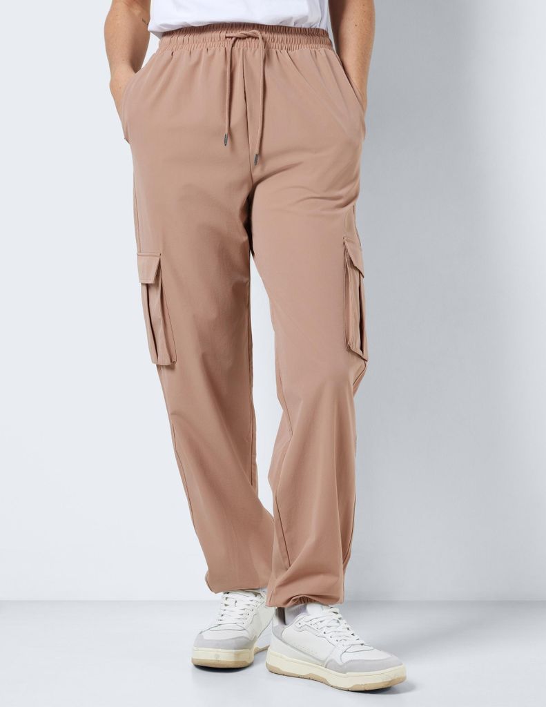 Noisy May Kirby Woven Cargohose Mit Hoher Taille Beige S Frau Beige S