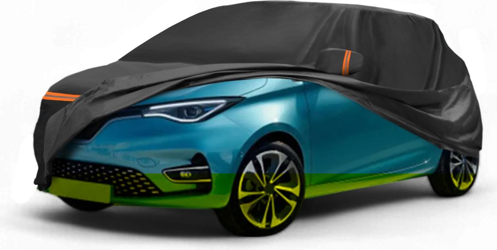 Autoabdeckung fš¹r Renault Zoe 2012-2024 PEVA Spunlace Baumwolle Outdoor Voll Autoabdeckung Alle Wetter Wasserdicht Winddicht mit Passagiertš¹r...