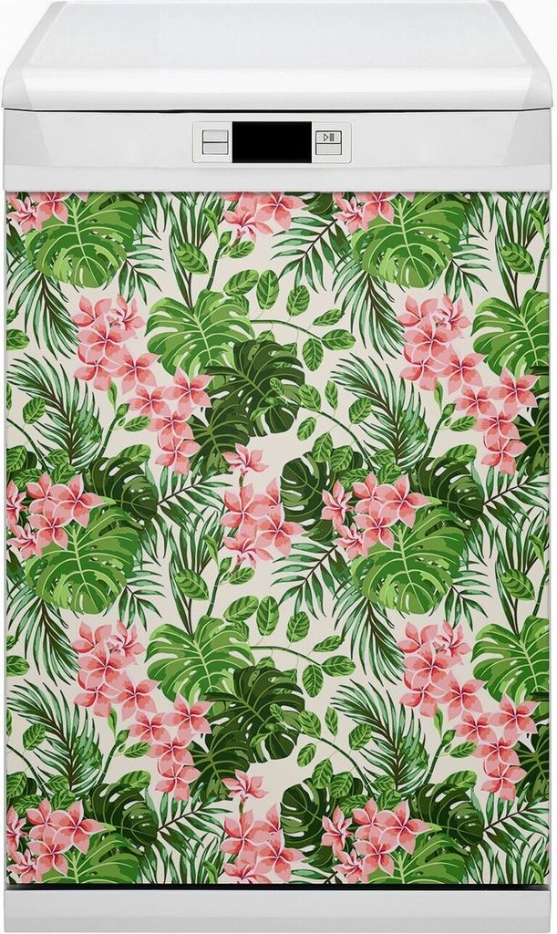 Magnetmatte Geschirrspüle Abwaschbar Küche Magnete Nachbildung 45x80 cm - Hawaii Blumen
