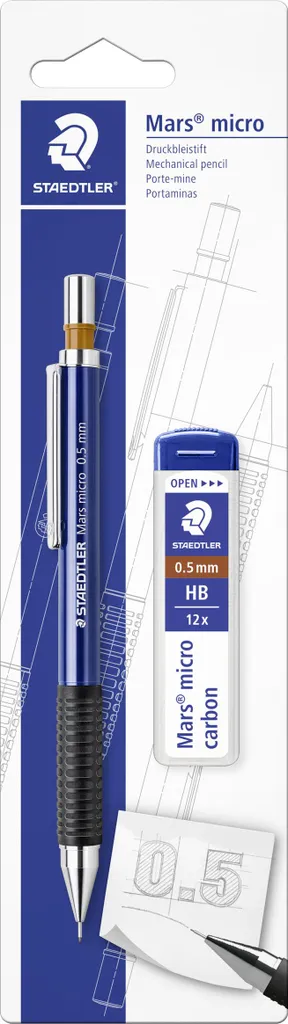 Design Iconico: 10 Portamine Staedtler Mars 775 0.5mm + Mine HB