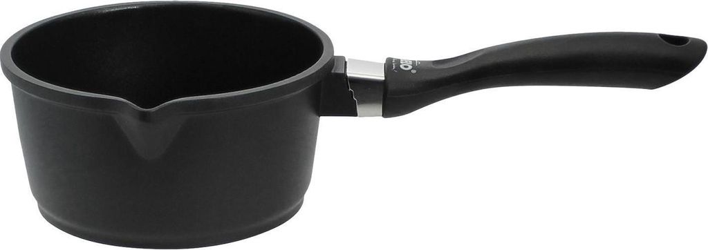 Stielkasserolle - Ø 16 cm - Schwarz - Aluminiumguss - Produktbild 
