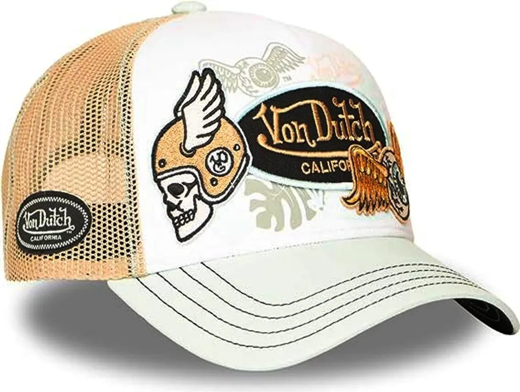 Casquette Von Dutch Style Casual Beige pour Soleil et Été