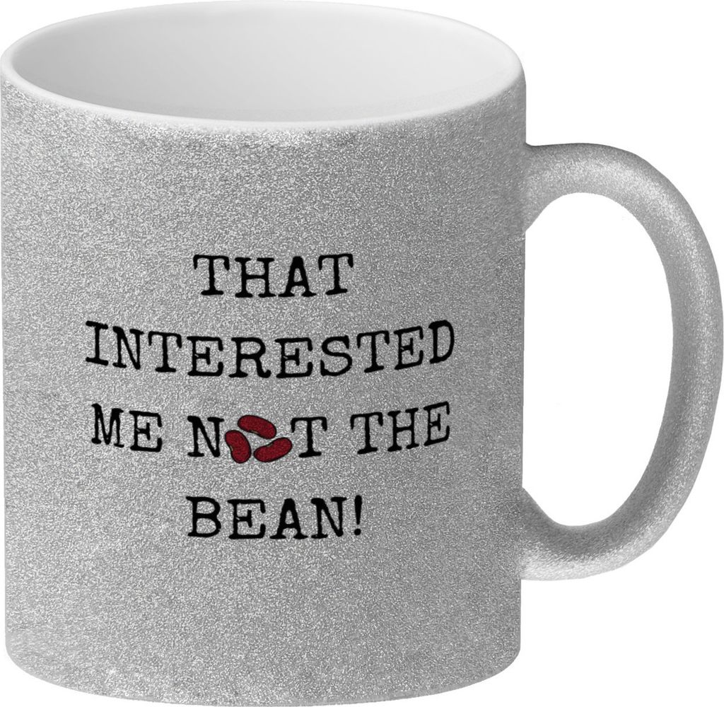 Denglisch Glitzer-Kaffeebecher mit Spruch - That interested Produktbild 