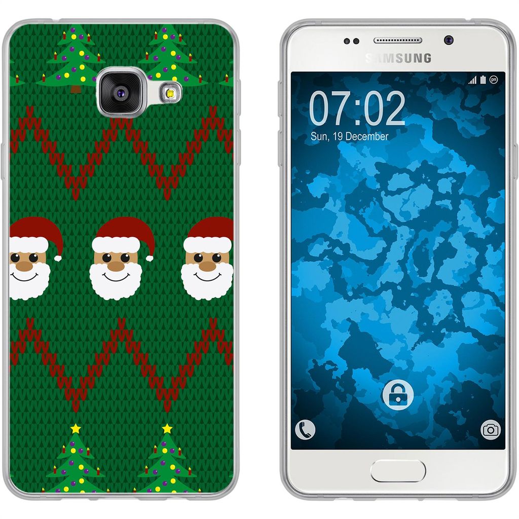 PhoneNatic Case kompatibel mit Samsung Galaxy A7 (2016) A710 Silikon-Hülle X Mas Weihnachten X-Mas Sweater M7