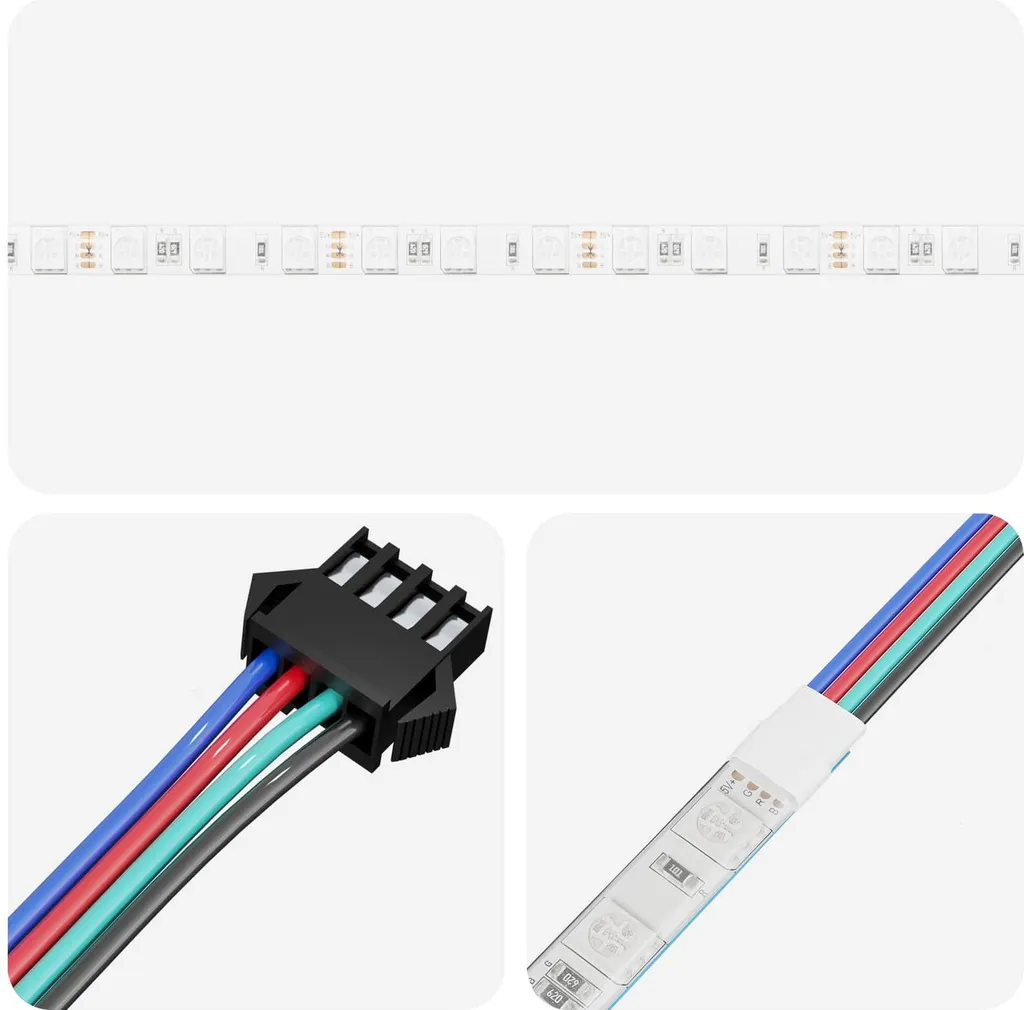 Set 2 Strisce LED Nero e Trasparente 210cm - Illuminazione Interni Pro - 4