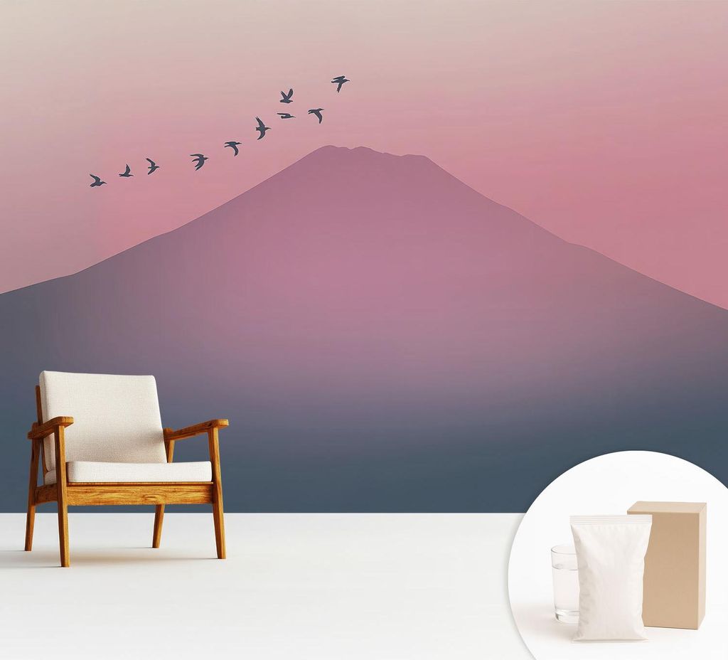 Fototapete - 312x219 cm - Tapete - Wandtapete - Wandbilder - Dekofolie - Tapete Folie - Wand - Dekoration - Wohnzimmer - Bergwesten