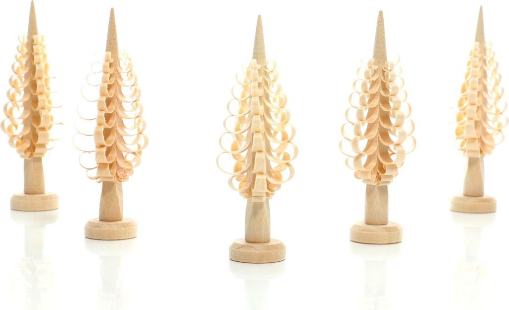 Weihnachtsdeko Spanbaum 5er Set H=10cm NEU