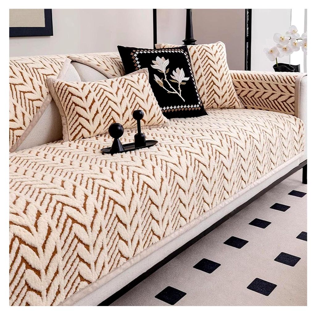 Sofadecken für Sitzflächen, rutschfester Couchüberzug für Sektionssofas, Sofaschutz für Hunde und Kratzschutz für Katzen (Kaffee, 120x180cm)