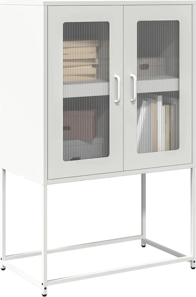Maison Exclusive - Highboard Weiß 68x39x107 cm Stahl