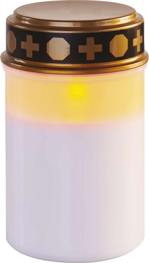 Bougie de cimetière LED EMOS avec minuterie intégrée et finition vintage