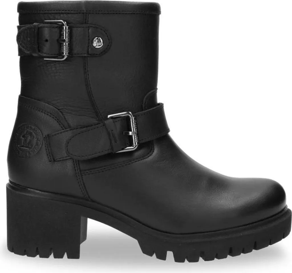 Bottines d'Hiver Femme en Cuir Noir et Fourrure - Panama Jack Patsy
