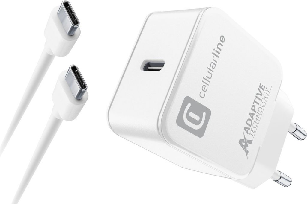 Cellularline USB-C Charger Kit für Samsung 15W White Ladegerät mit USB