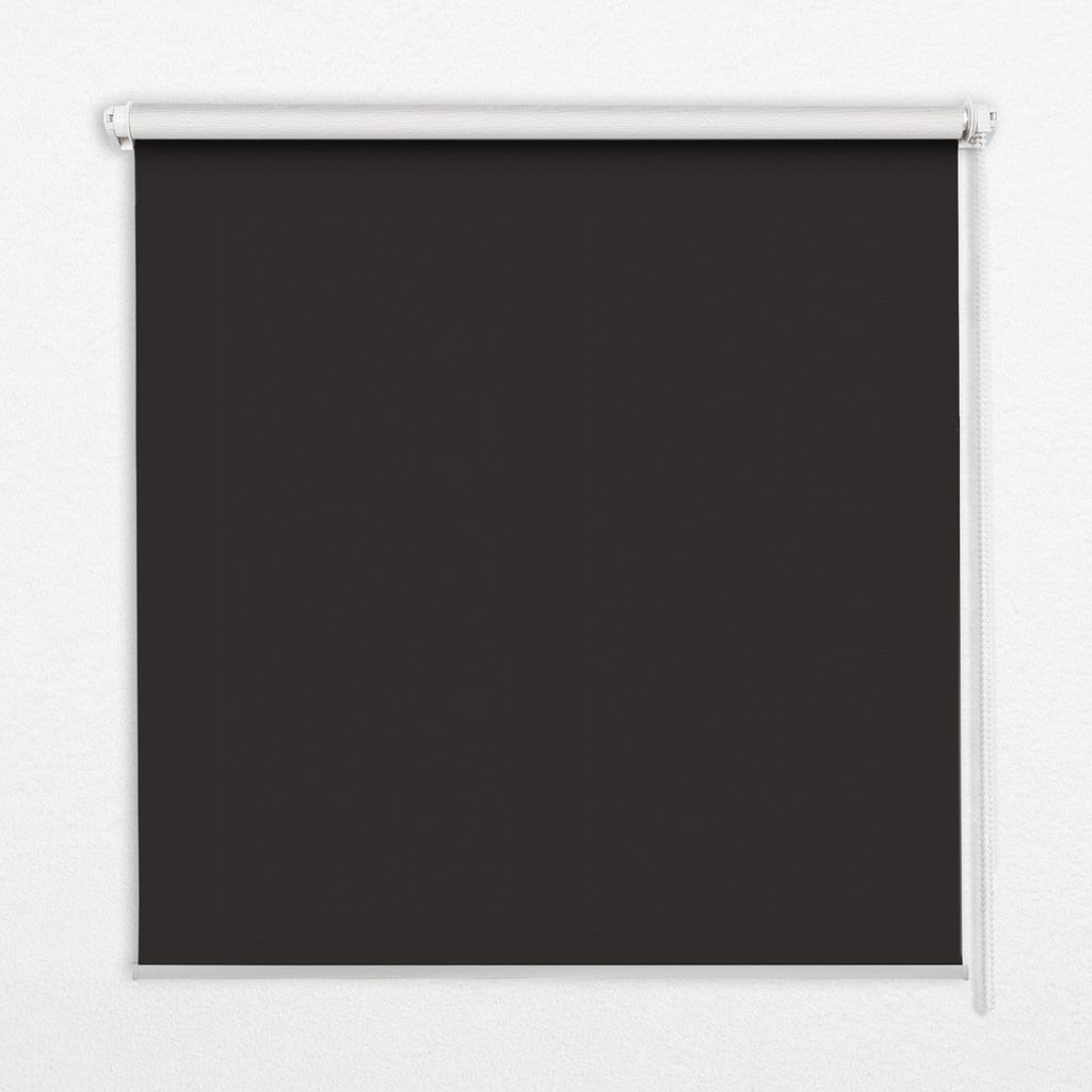 Seitenzug-Rollo Fensterrollo Jalousie - Thermo-Rollo Verdunkelungsrollo - 150x240 cm - Schwarz