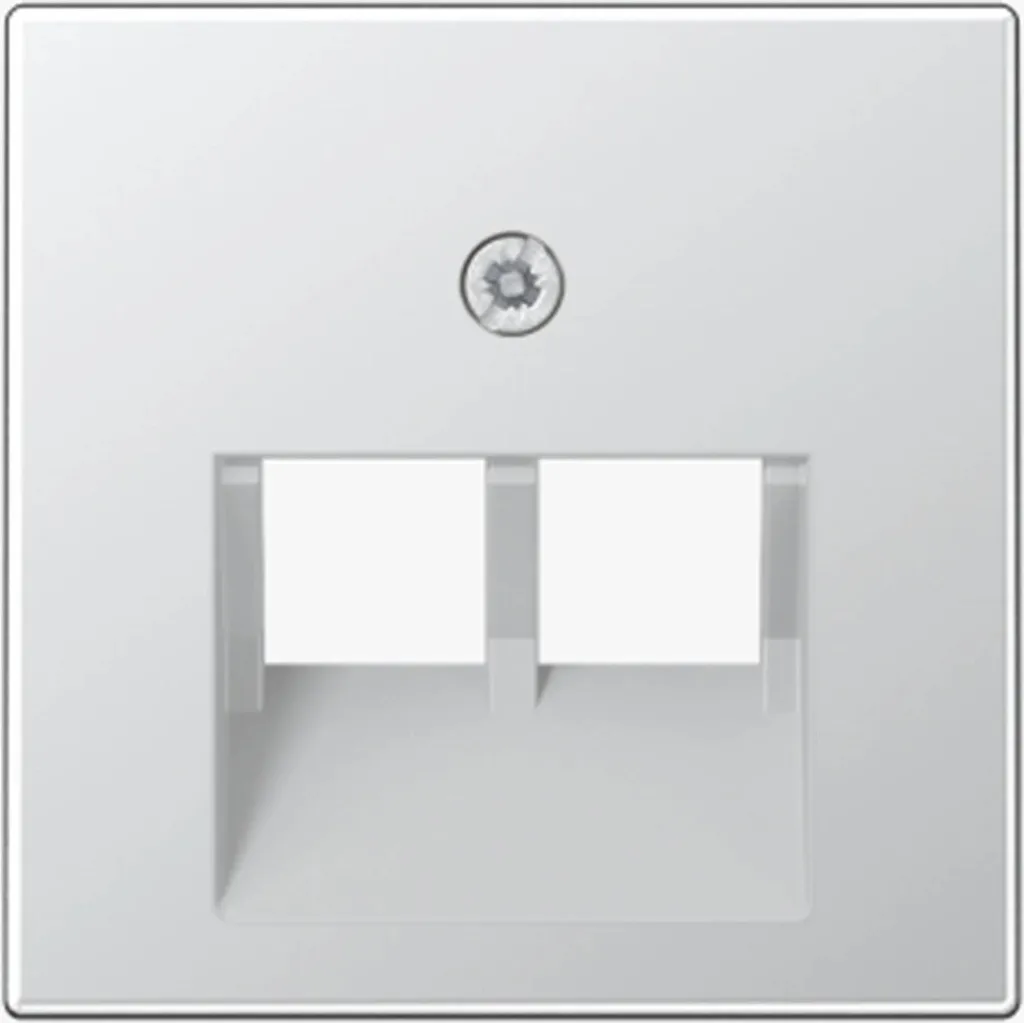 Jung A569-2BFPLUAAL Cache Prise Incassable Aluminium 2 Sorties