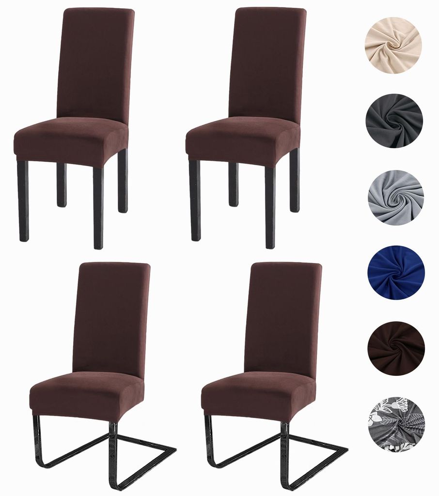 Stuhlhussen, 4er- oder 6er-Set, elastische Stuhlhussen, abnehmbare und waschbare Stuhlhussen aus Elasthan, universelle Stuhlhussen für Hotels, Ban...