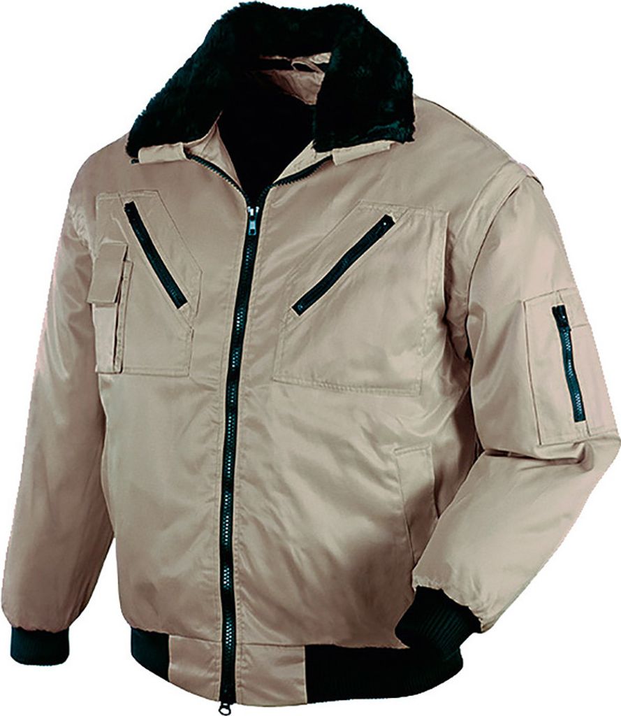 Pilotenjacke 4 in 1-Funktion khaki Größe 5XL