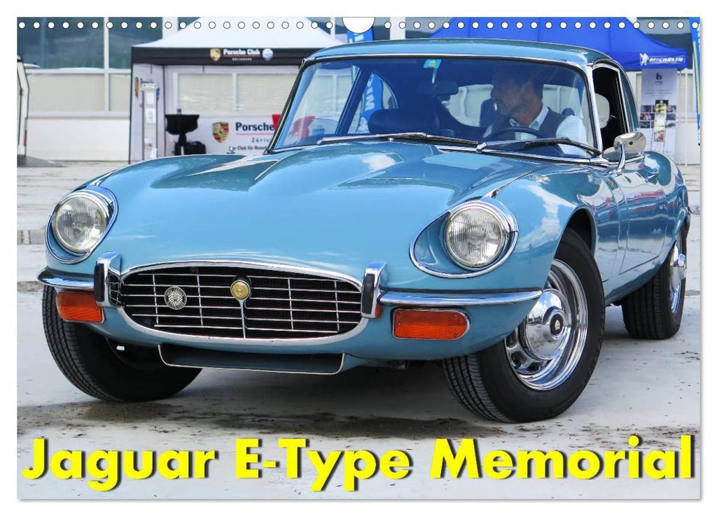 Jaguar E-Type Memorial (Wandkalender 2027 DIN A3 quer), CALVENDO Monatskalender