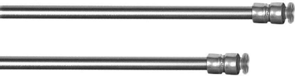 rewagi 1 Stück Klemmstangen, Teleskopstangen, Gardinenstangen, Scheibengardinenstangen, Vitragenstangen Länge: 40cm - 60 cm Farbe: silber