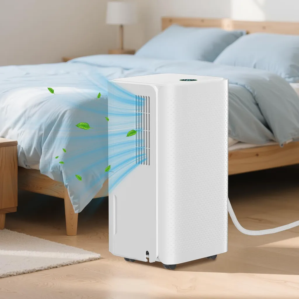 Bettizia deumidificatore elettrico 16L/24h, deumidificatore per ambienti con display a LED, timer - contro l'umidità, asciugatura del bucato, sbrinamento, autospegnimento, tubo di scarico, dimensioni ambiente circa 25 m² - 10