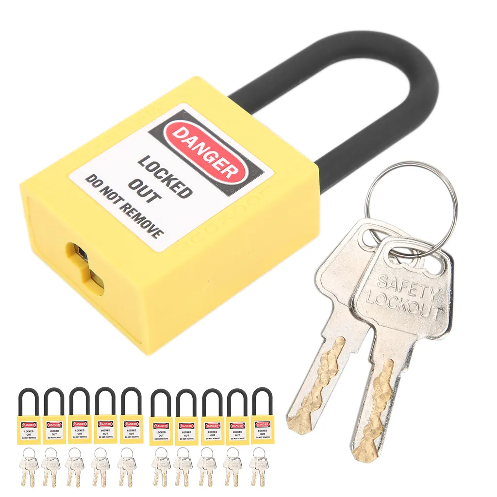 Cadenas de consignation isolant en nylon 38mm jaune anti-poussière - 3
