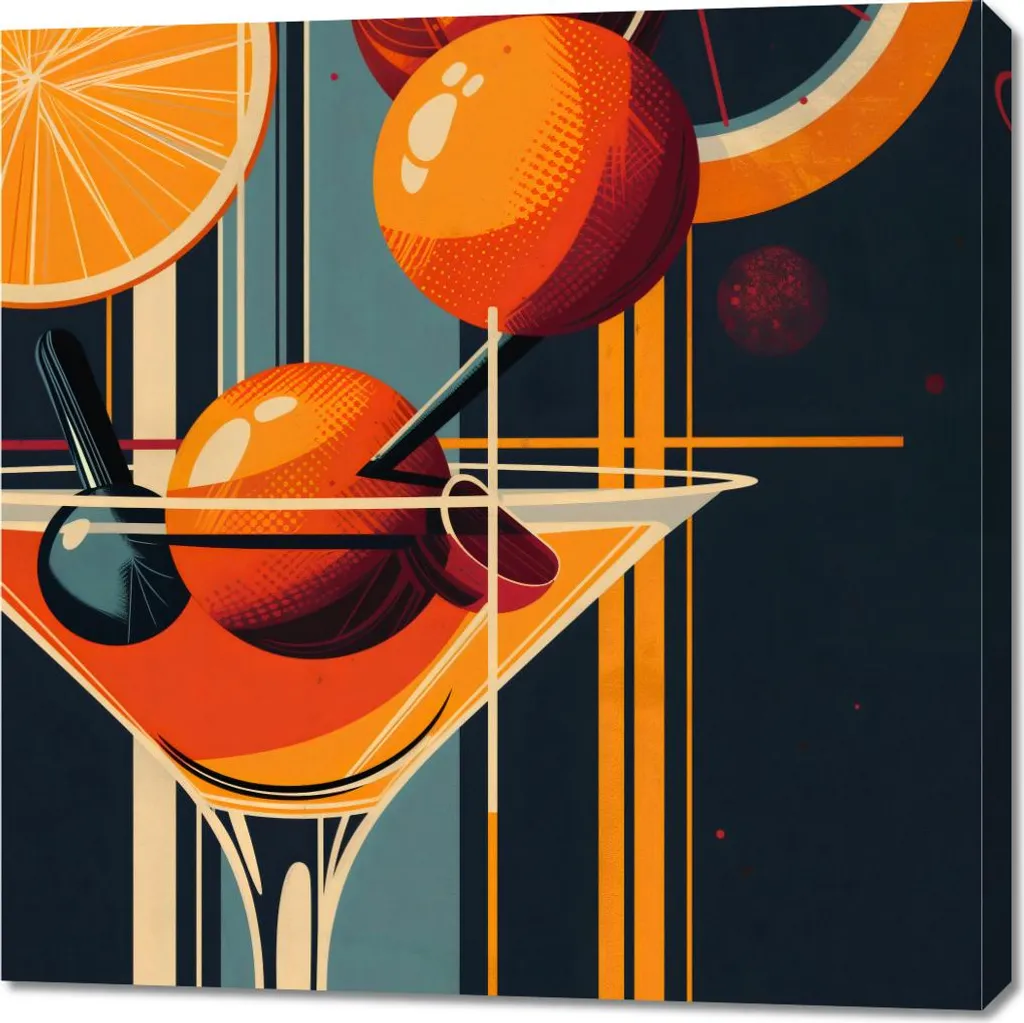 Image Cocktail Grand Format 90 x 90 cm - Impression Haute Qualité