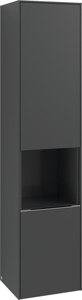 Villeroy & Boch Subway 3.0 Hochschrank, 1 offenes Fach und 2 Türen Anschlag rechts, 400x1710x362mm, C58902VR