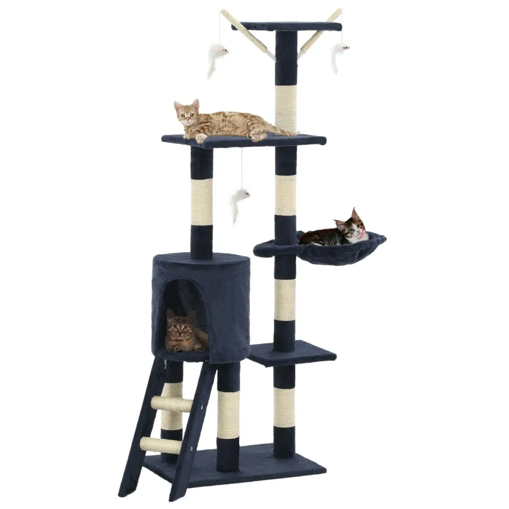 Tiragraffi 138cm Blu per Gatti Felici | The Living Store con Sisal