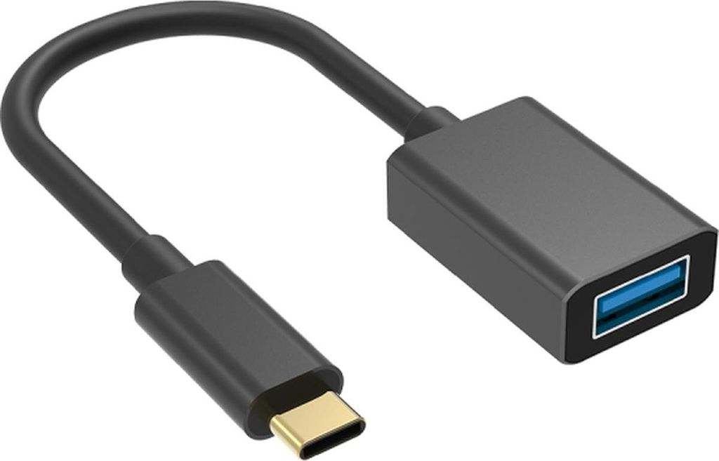 BigBen Connected, USB-C-3.0-zu-USB-A-3.0-Adapter – 15 cm, Schwarz