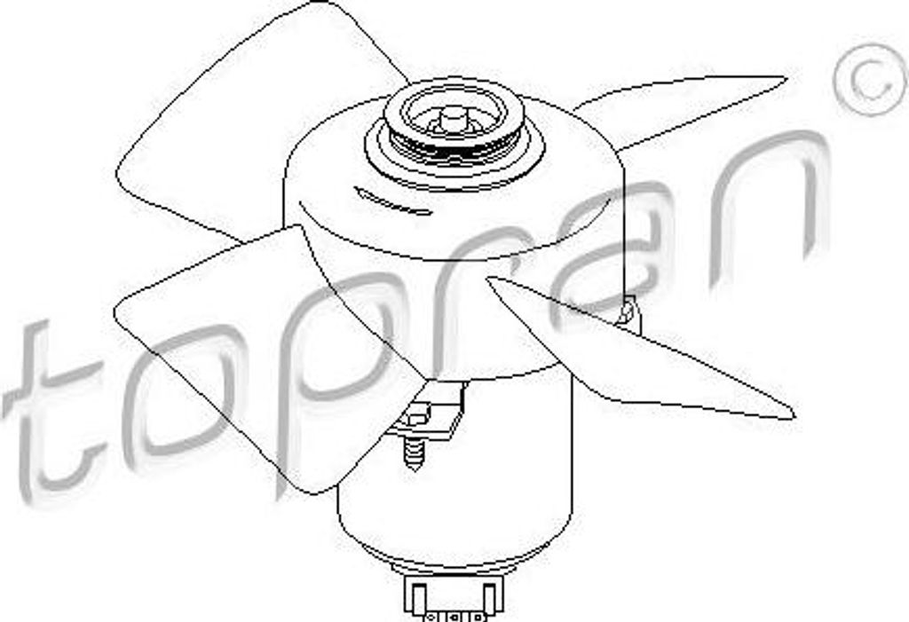 TOPRAN 107 708 Kühlerlüfter OE 327959455 kompatibel mit Transporter IV, Passat 35I