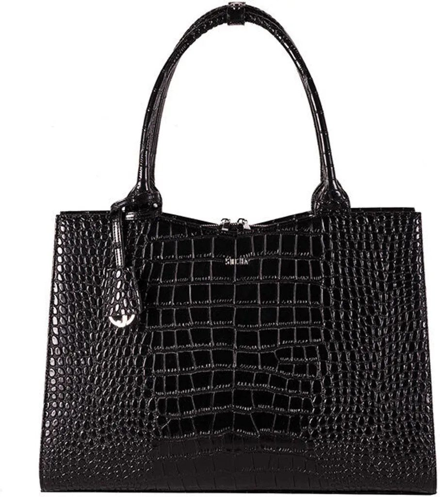 Sac Business Croco Jet Black 15.6 en NIVODUR résistant et luxueux
