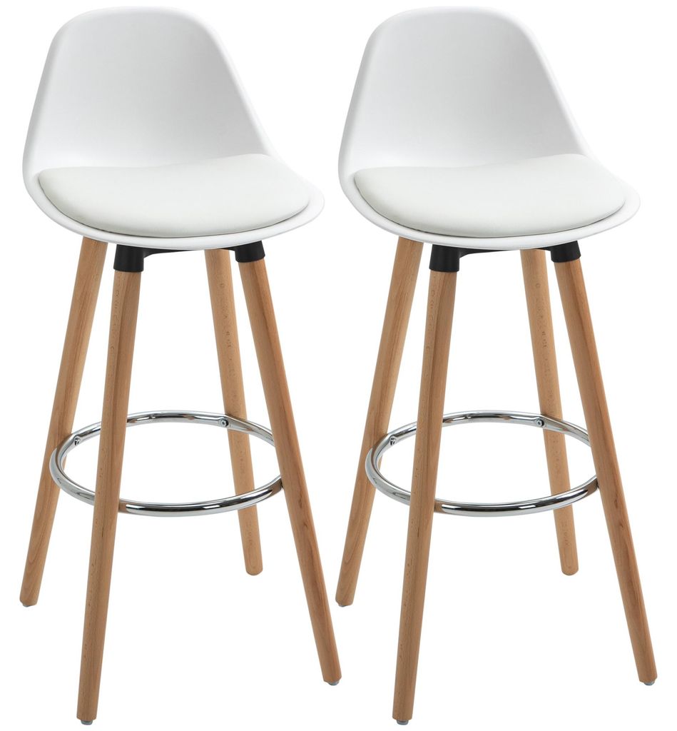 HOMCOM 2er-Set Barhocker Barstuhl Küchenhocker Tresenstuhl Produktbild 