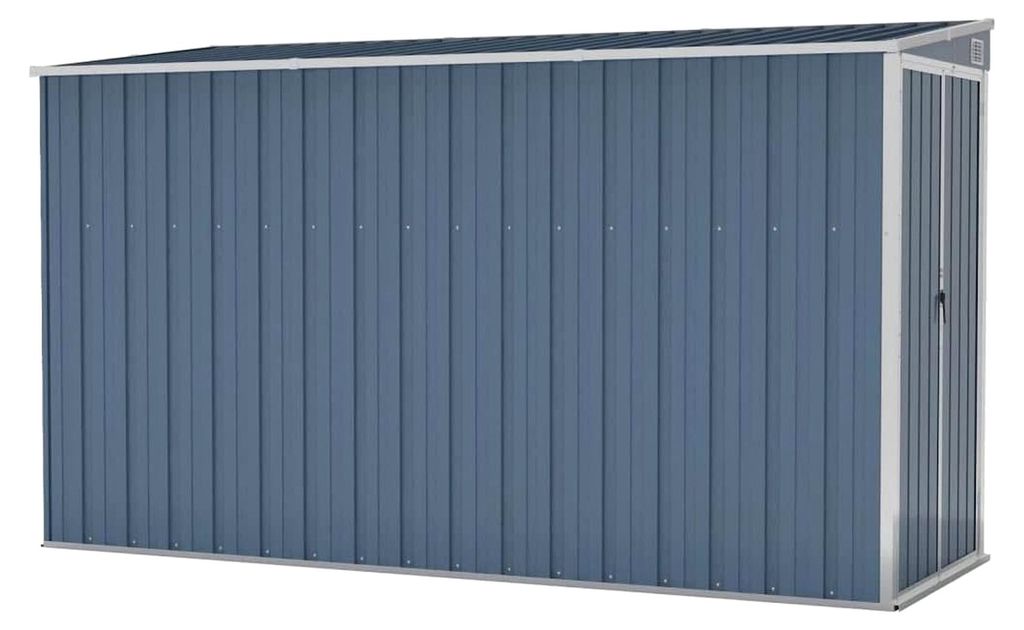 Gartenhaus 118x288x178 cm Gerätehaus Fahrradunterstand Gartenschrank Wetterfester Schuppen Grau