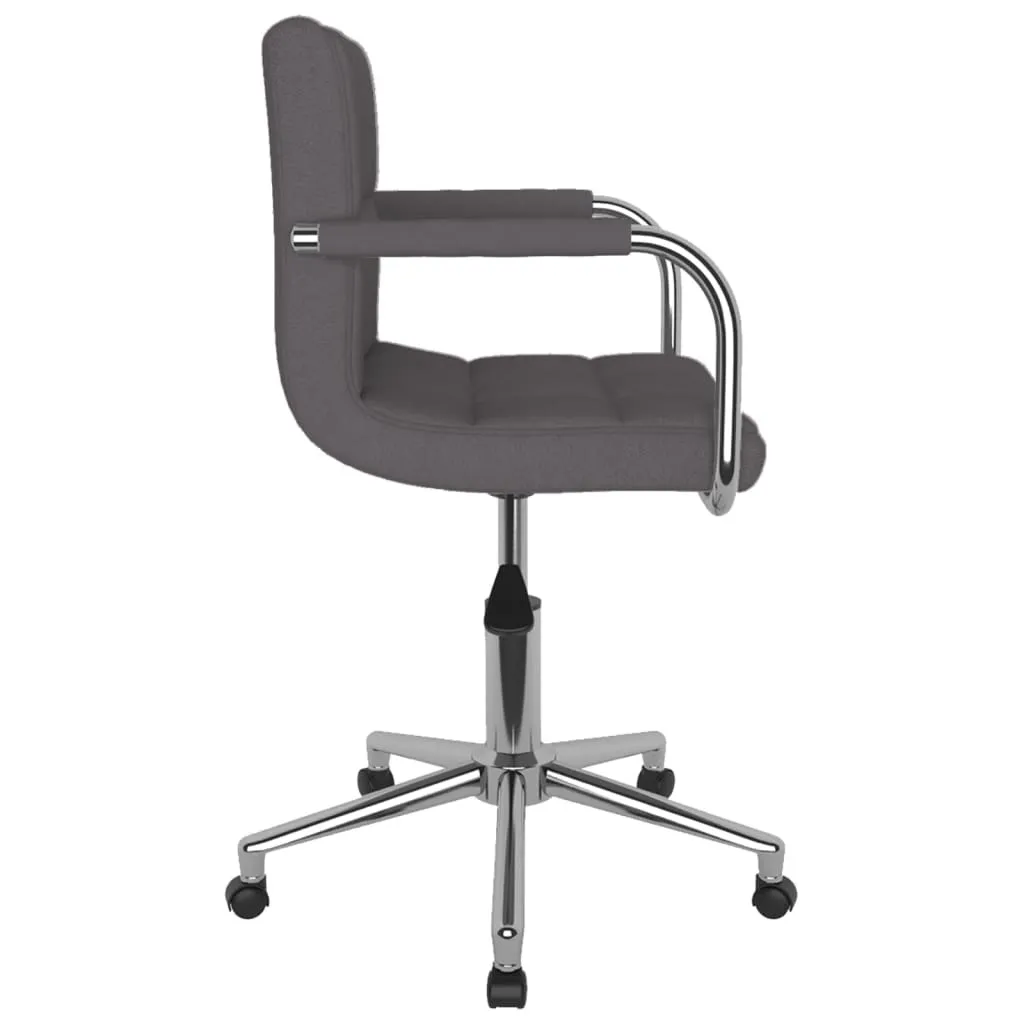 Sedia Girevole in Tessuto Taupe BEI CLORIS per Arredo Sala da Pranzo - 3