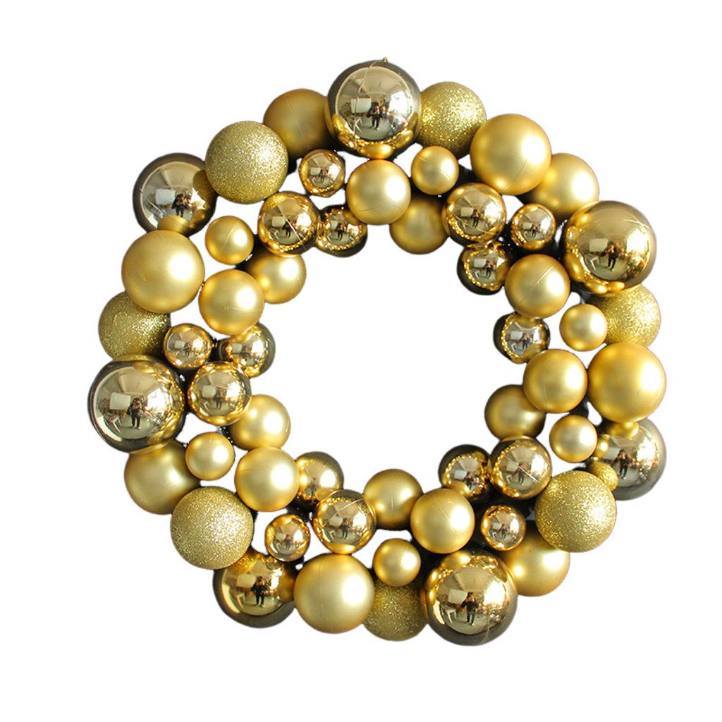 Weihnachtskranz 30 Cm – Silberner Türkranz Mit Kugeln Für Festliche Dekoration