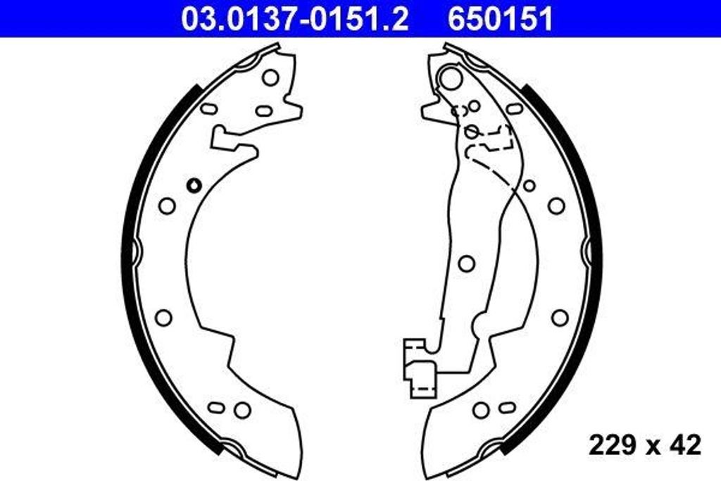ATE 03.0137-0151.2 Bremsbackensatz OE 34211154385 kompatibel mit Safrane