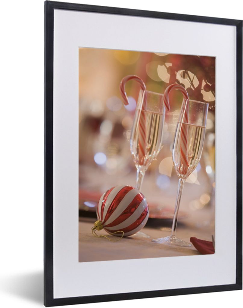 MuchoWow MuchoWow Gerahmtes Poster Weihnachten - Weihnachtsschmuck 30x40 cm - Poster mit zchwarzem Bilderrahmen - Wandposter Schlafzimmer