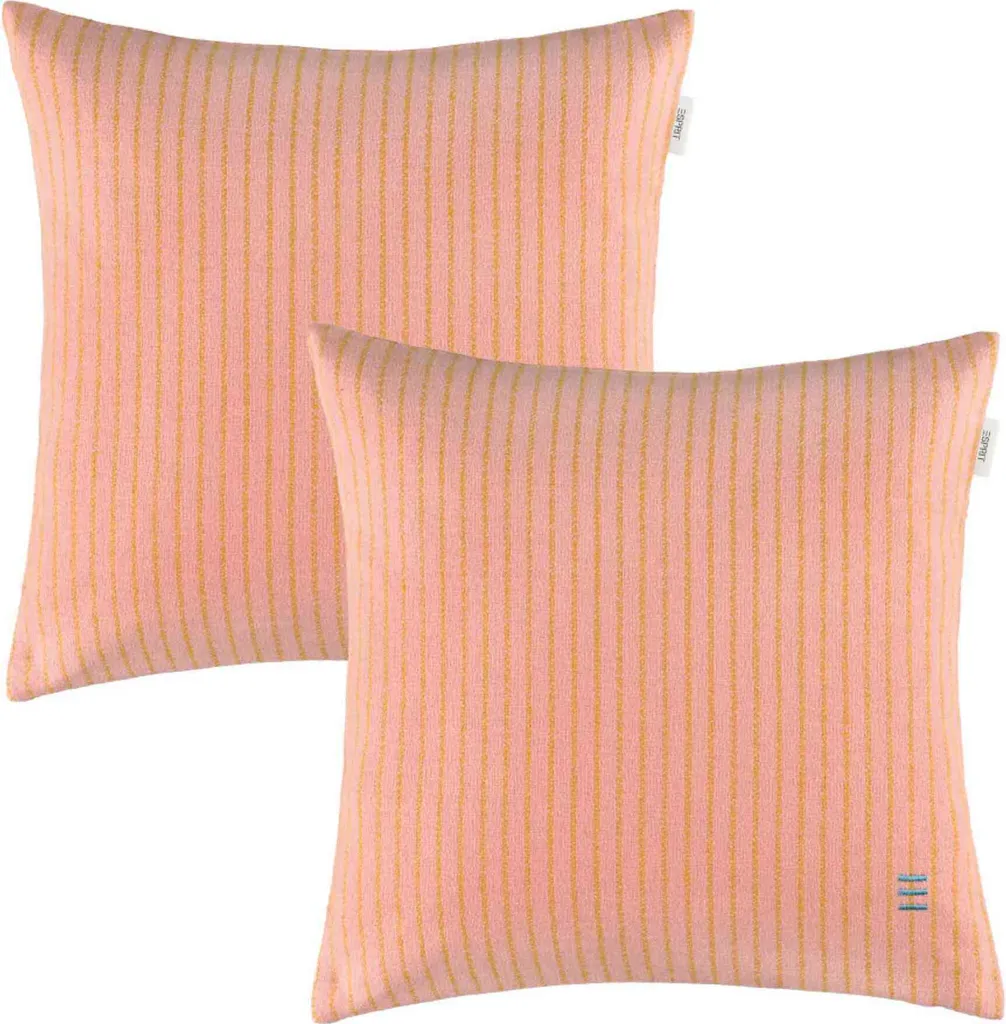 Housses de coussin ESPRIT pour salon et chambre - Rose 38x38 cm (x4)