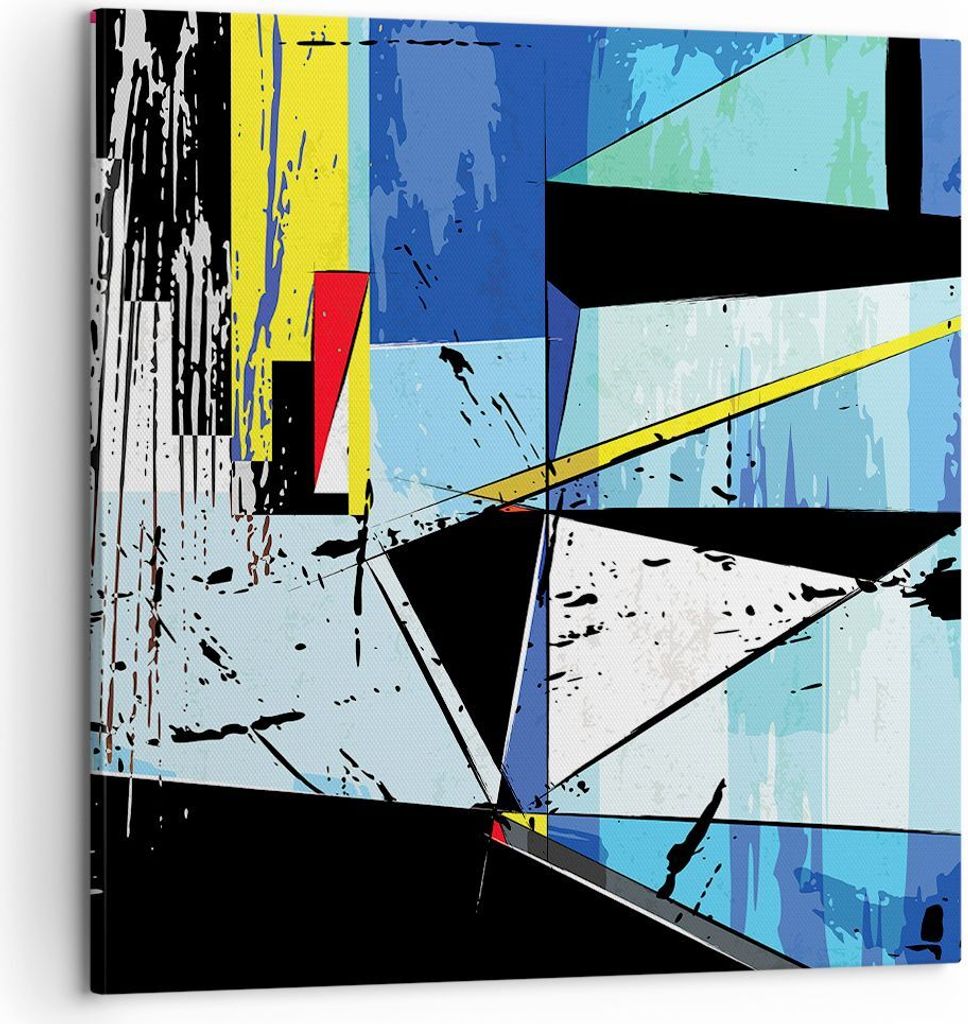 Bild auf Leinwand - Leinwandbild - Abstraktion modern - 60x60cm - Wand Bild - Wanddeko - Wandbilder - Leinwanddruck - Bilder - Kunstdruck - Wanddek...