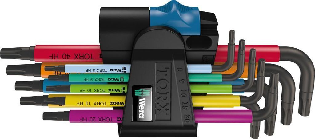 Jeu de clés à douille coudées, 9 pièces, multicolores, HF Image du produit 