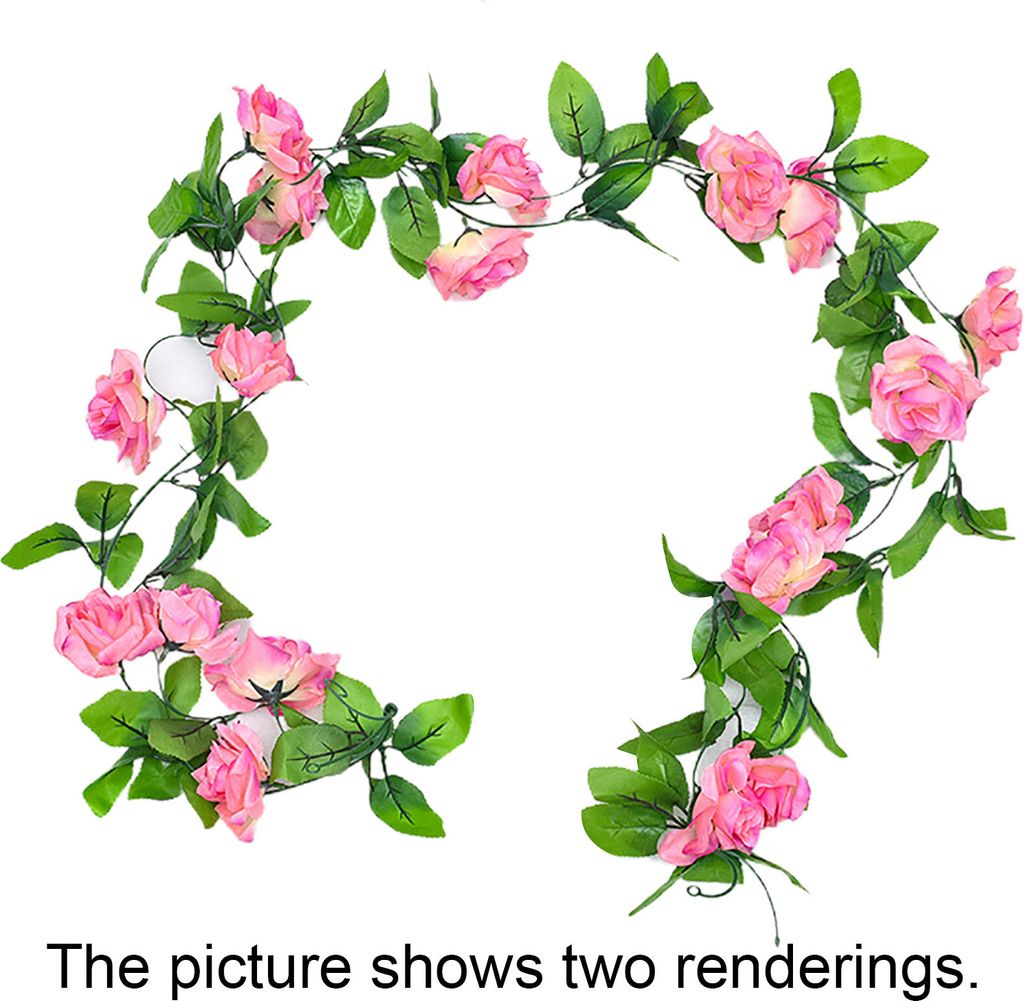 Simulation Blume umweltfreundlich Anti-Fade 7 Farben Simulation Rosenblumenrebe für den Haushalt-Rosa
