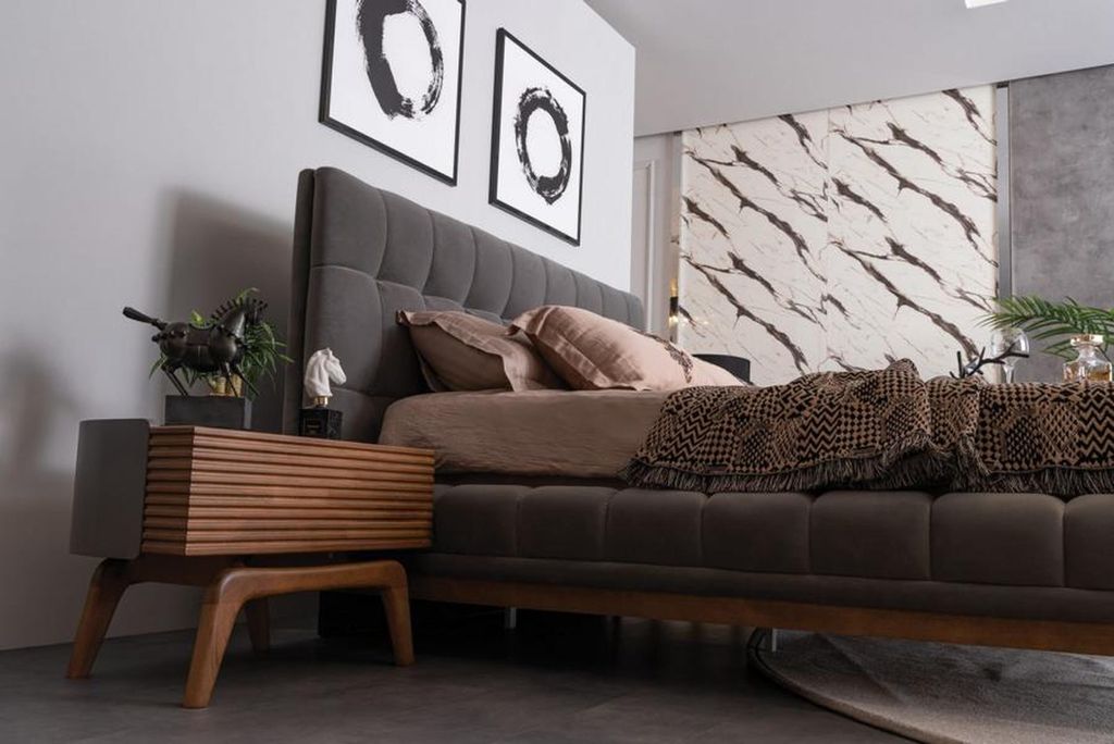 Schlafzimmer Komplett Bett Doppelbett 2x Nachttische Schlafzimmergarnitur