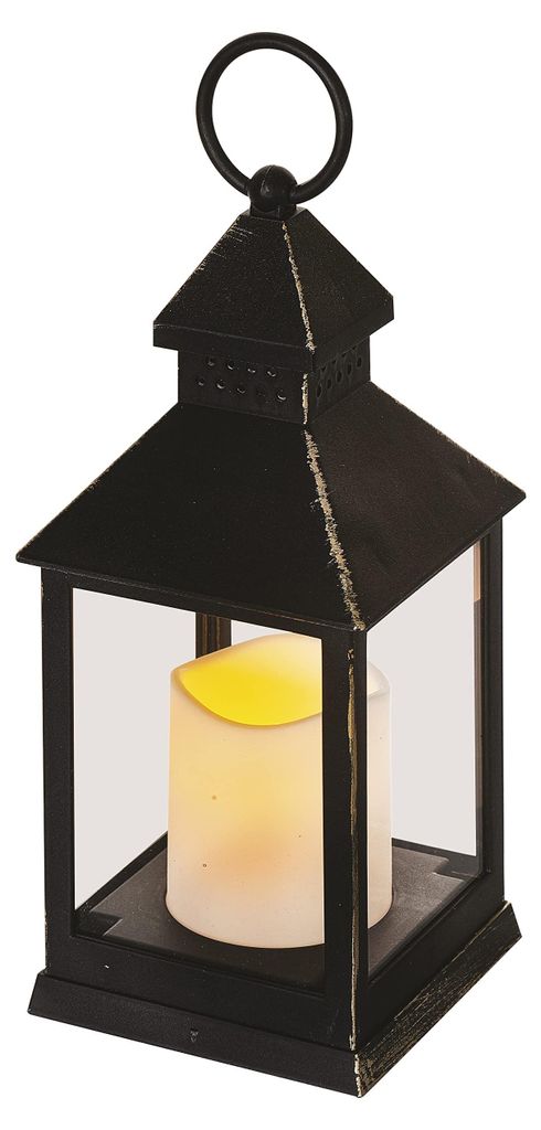 EMOS LED décoration - lanterne noir antique clignotante, 3x Image du produit 