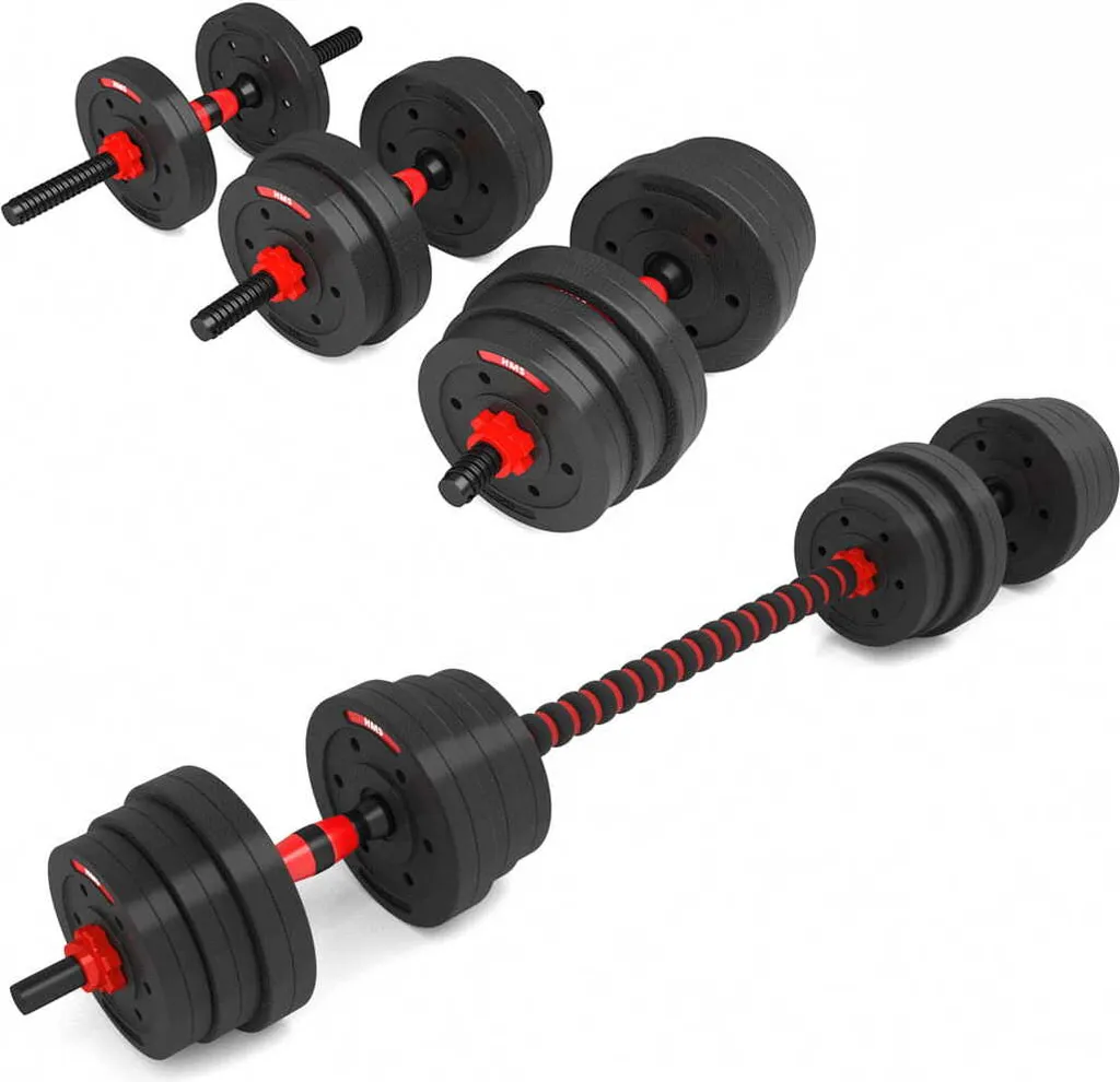 Haltères Composites 20 kg HMS SGP20 - Kit Musculation Complet Maison - 9