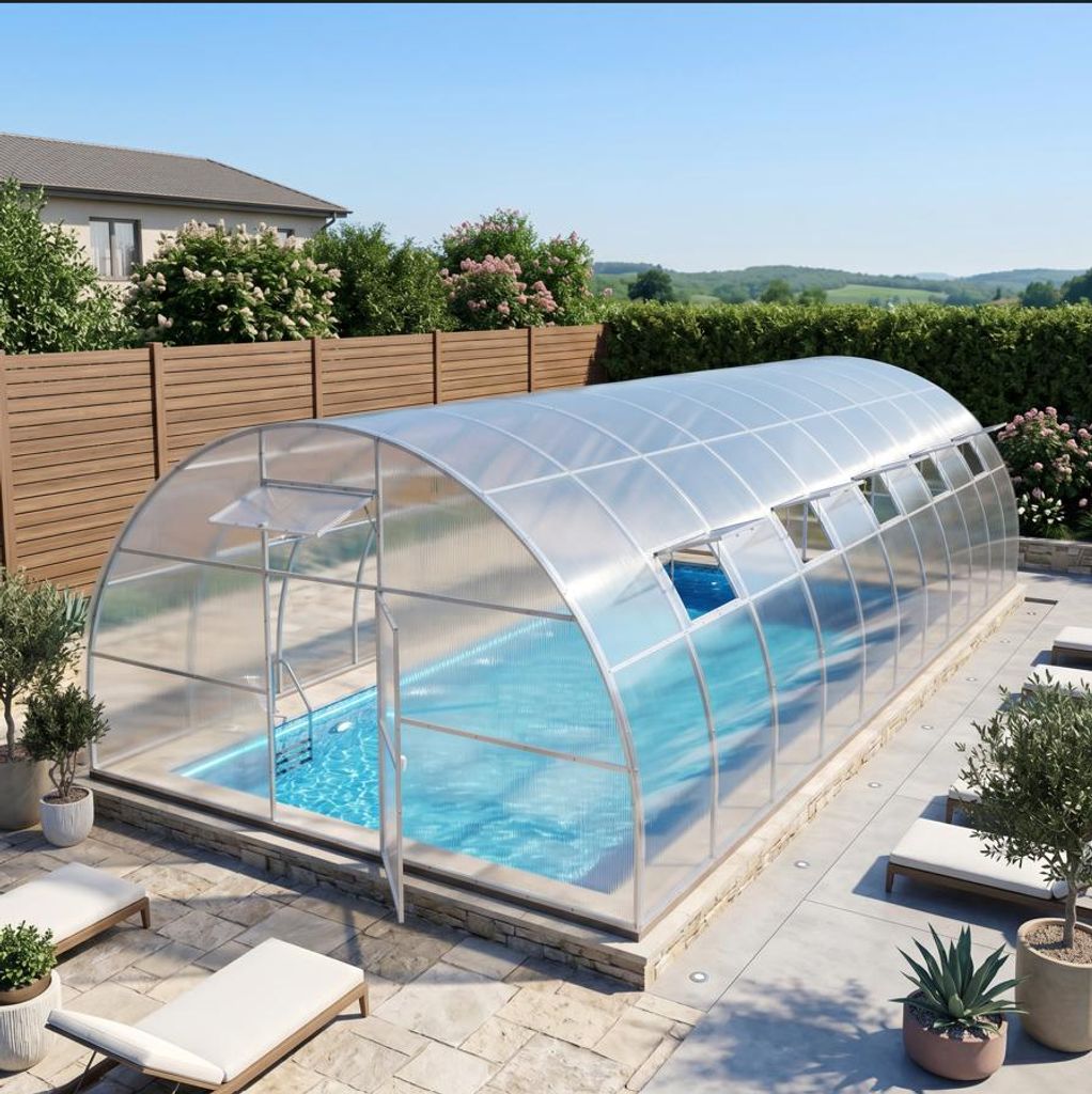 Copertura per piscina di Garten Dream. Dimensioni 5x10 Immagine del prodotto 