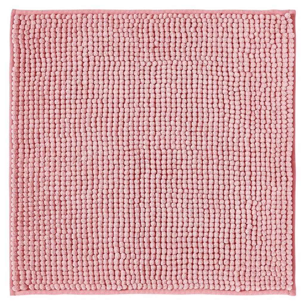 Rutschfeste Badematte | Kombinierbar als Badematten-Set | Waschbare Chenille-Badematte | Duschmatte für Dusche, Badewanne und WC | Rosa – 45 x 4...
