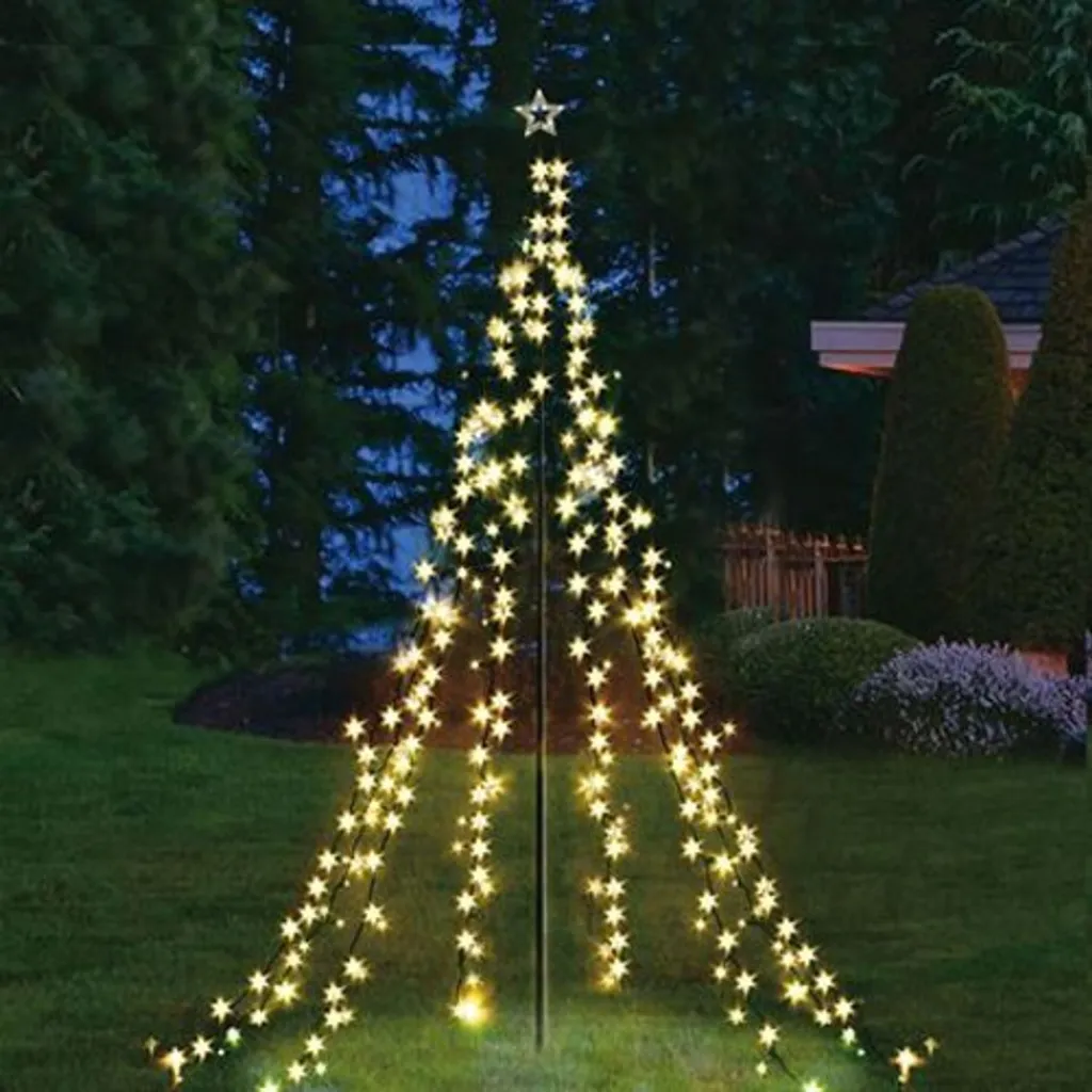 Pyramide de Lumière Extérieure 4m 400 LED pour Illuminations de Noël Pro