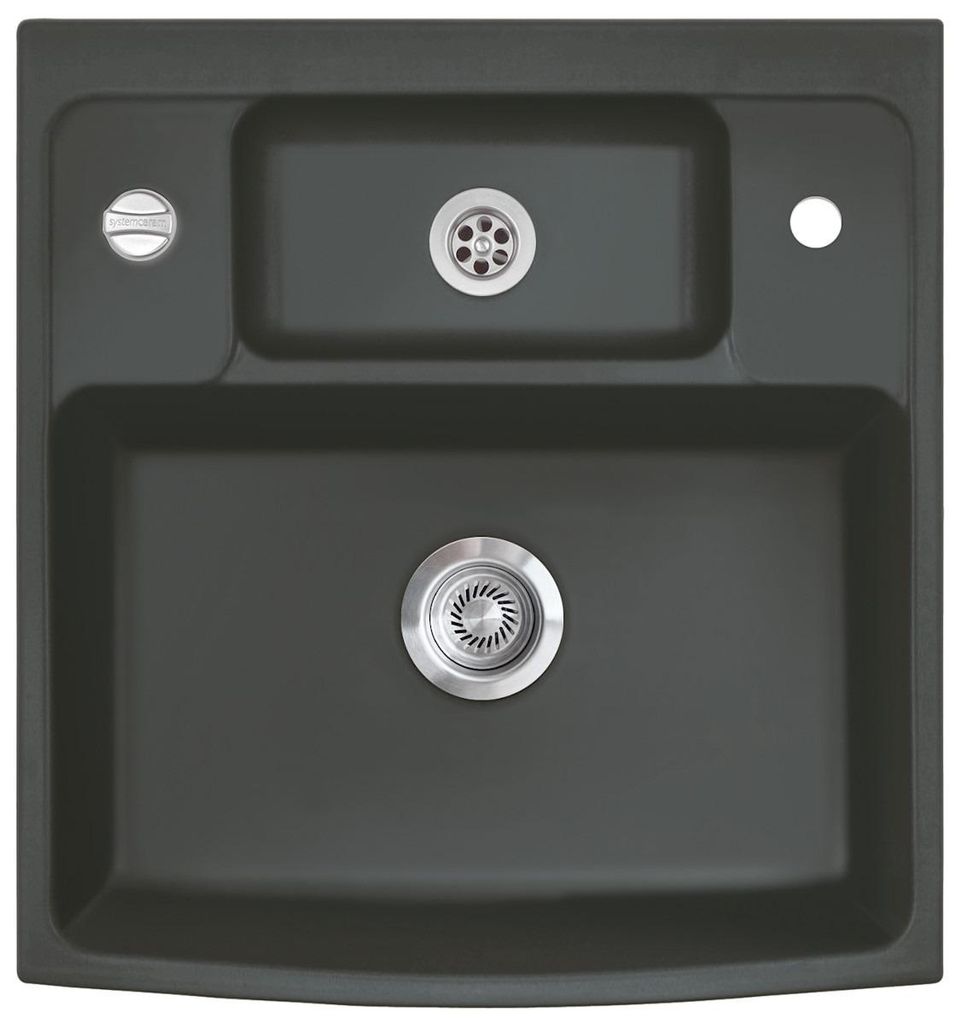 Elementspüle CENTRA 60 in SCHIEFER für AP-Tiefe 60 cm - Produktbild 
